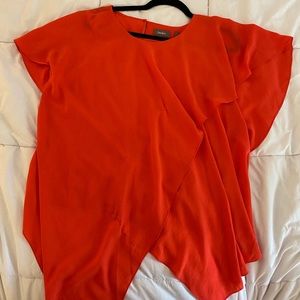 Coral |Neuman Marcus | flowy dress shirt | Large